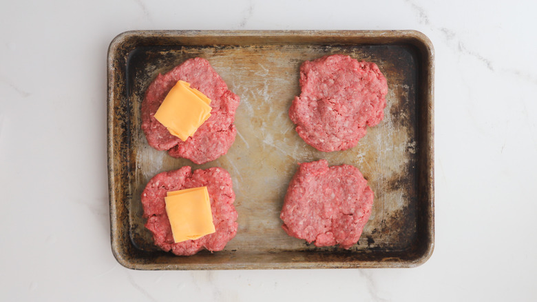 Forming Juicy Lucy patties