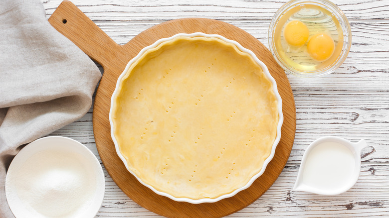 Pie dough with eggs