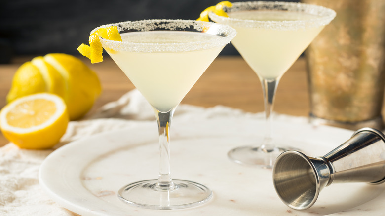 lemon drop martinis