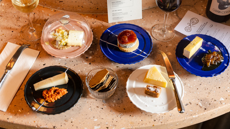 Cheese plates with accompaniments