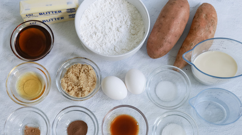 ingredients for sweet potato pie