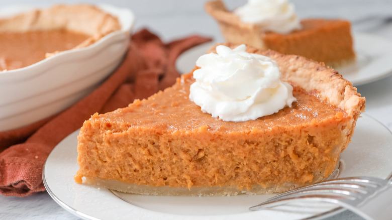 pie slice with whipped cream