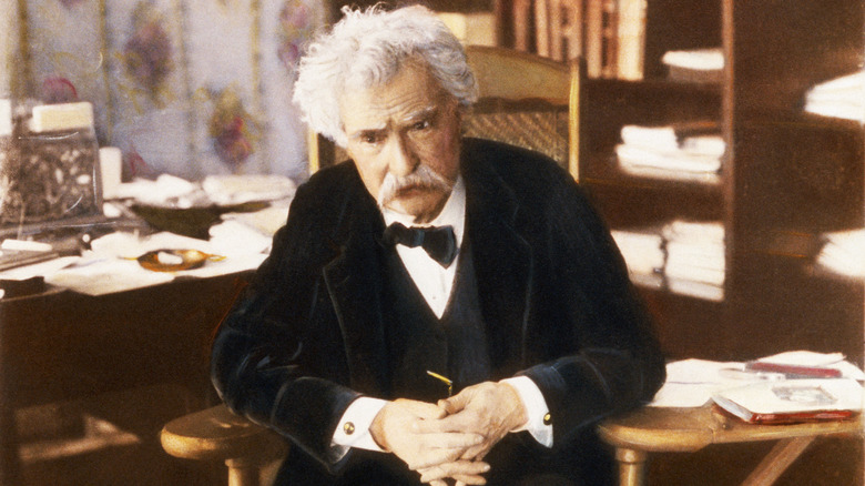 Colorized portrait of Mark Twain