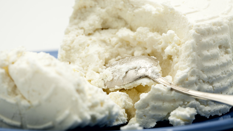 A plate of ricotta