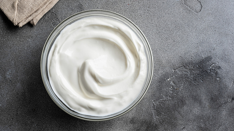 a bowl of whipped cream cheese