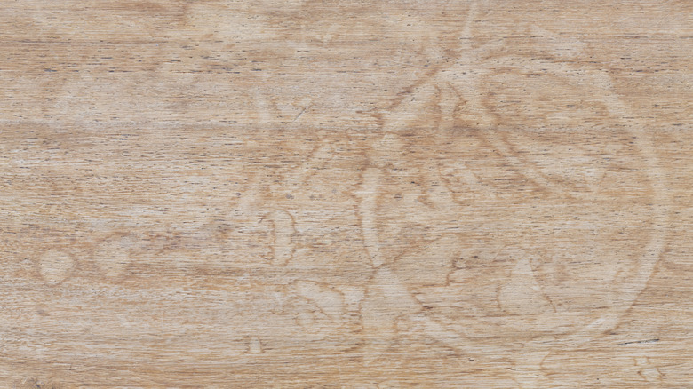 water stains on wooden surface