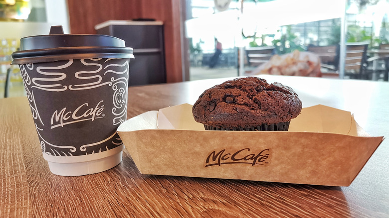 McCafe muffin and a coffee