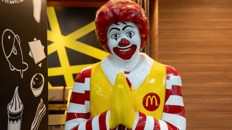 Statue of McDonald's clown mascot Ronald McDonald