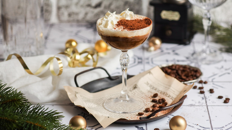 Savory expresso martini in display
