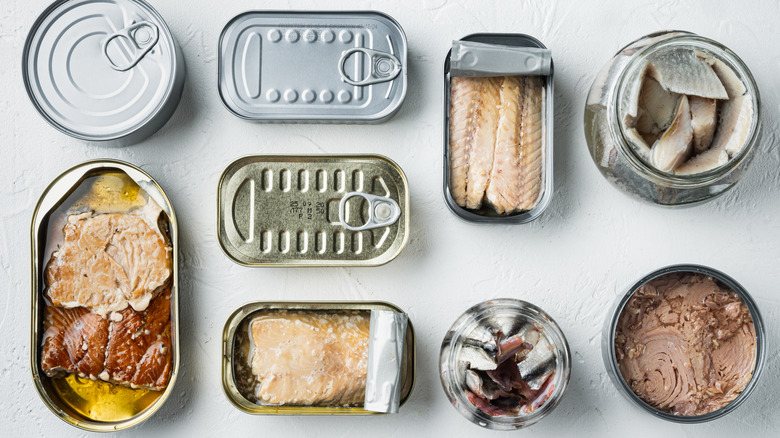 Assorted tinned fish