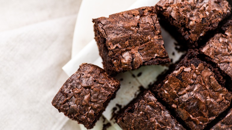 brownies on a plate