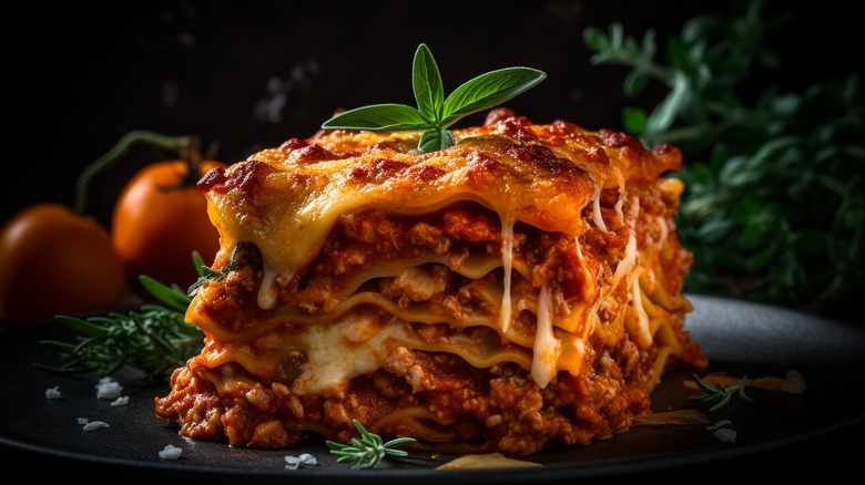lasagna with cheese