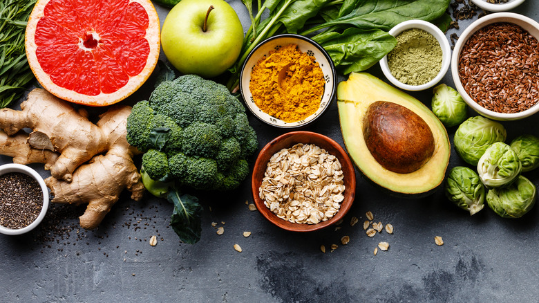 various vegetables with ginger