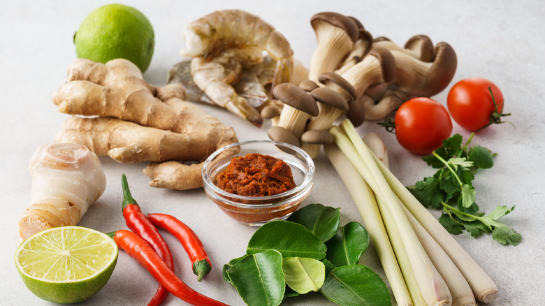 ginger with Asian ingredients