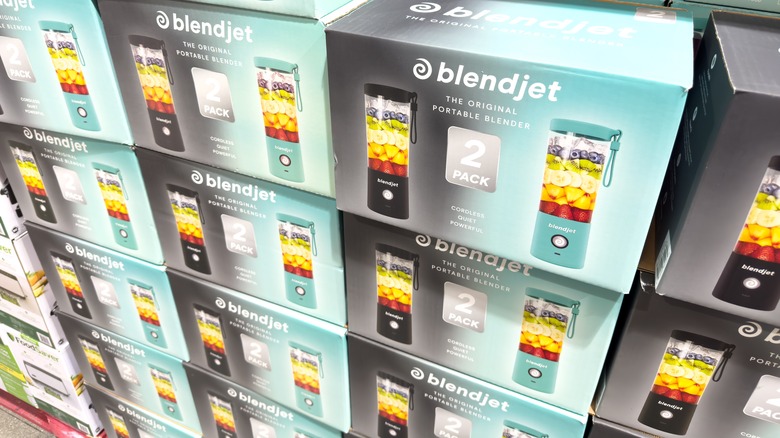 stacks of BlendJet boxes
