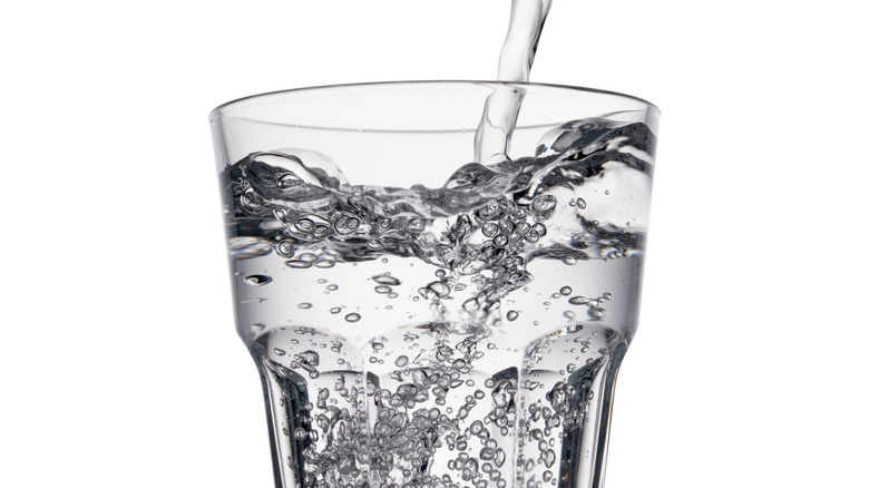 glass of sparkling water