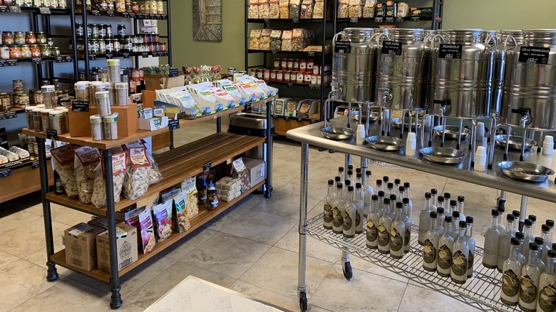 Inside view of The Oilerie olive oil bar and Italian food market