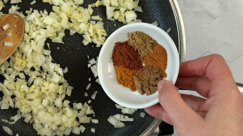bowl of mixed powdered spices