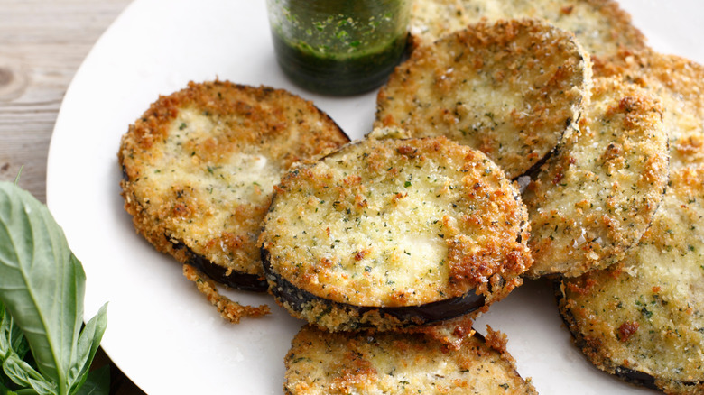 fried eggplant on a plate