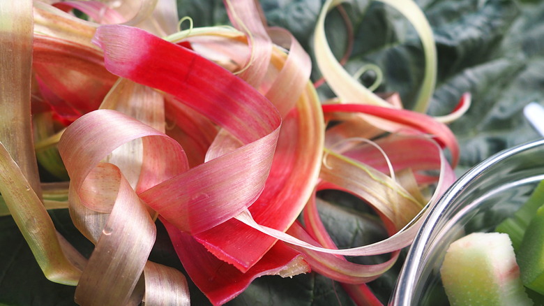 Rhubarb ribbons