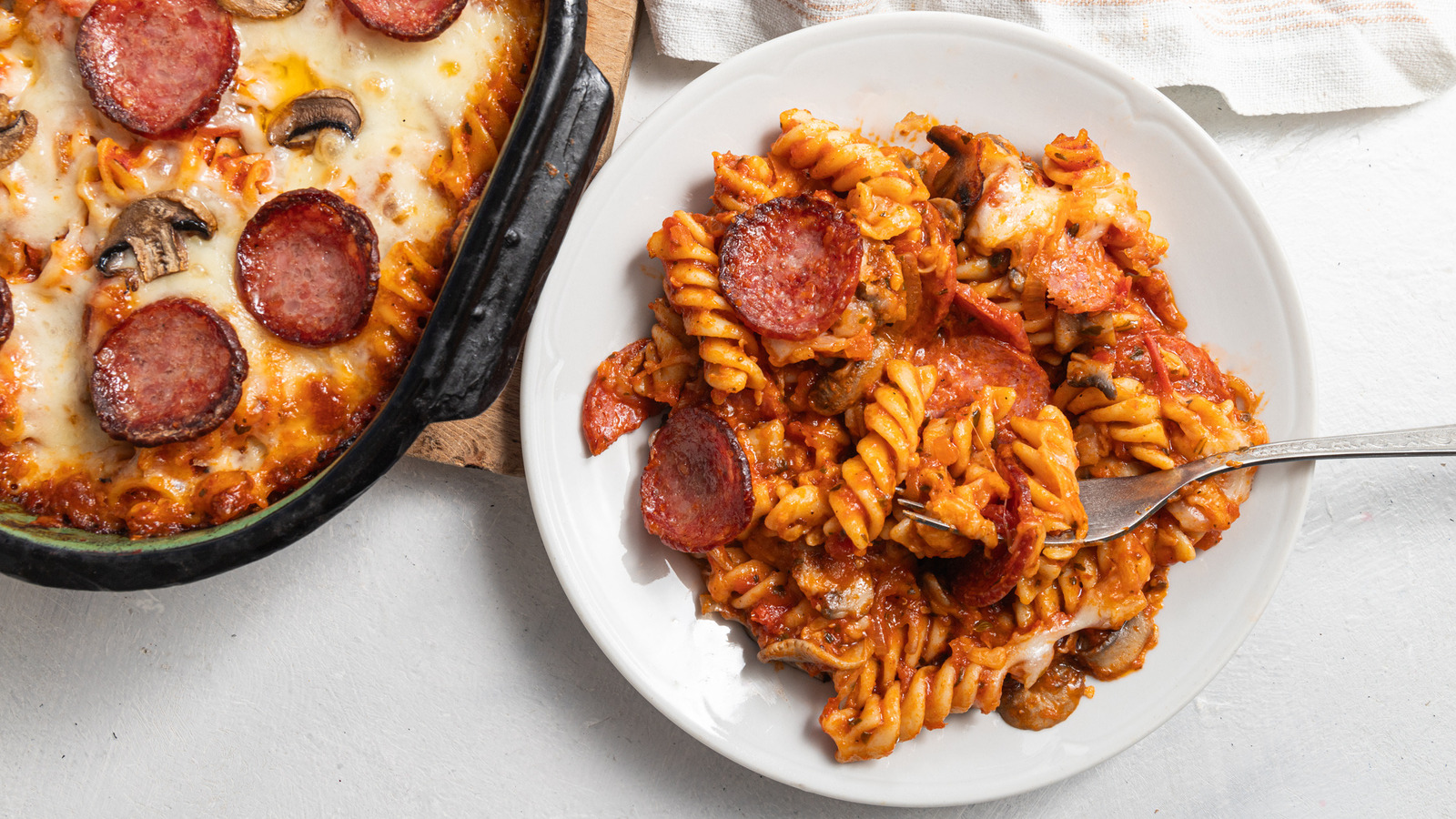 Pepperoni Pizza Pasta Bake Recipe