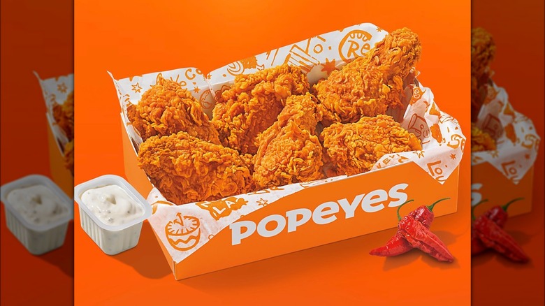 Popeyes ghost pepper wings with ranch
