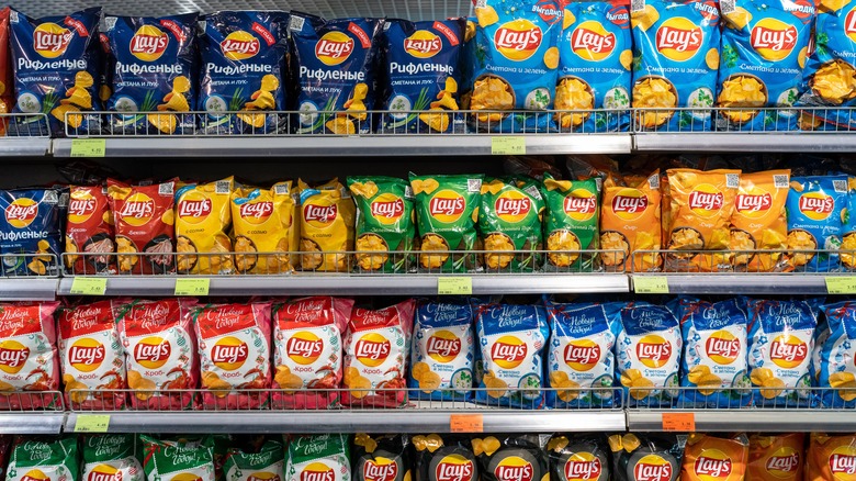 Aisle of Lays potato chips 