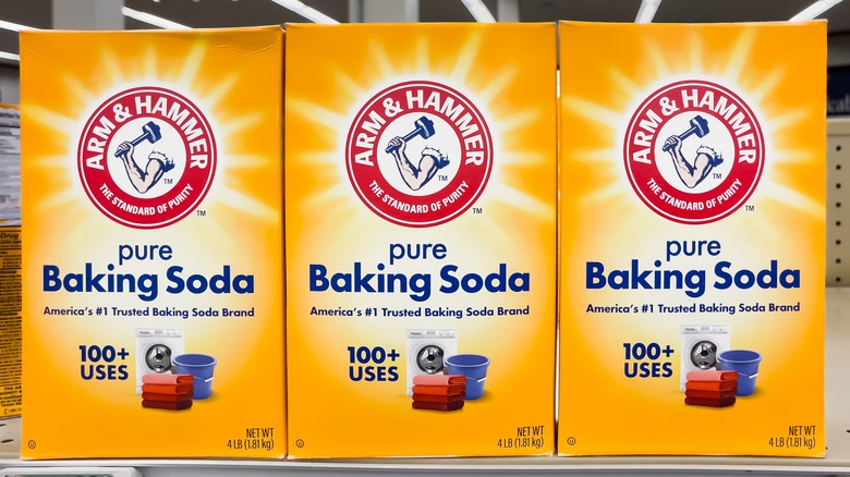 Boxes of Arm & Hammer baking soda