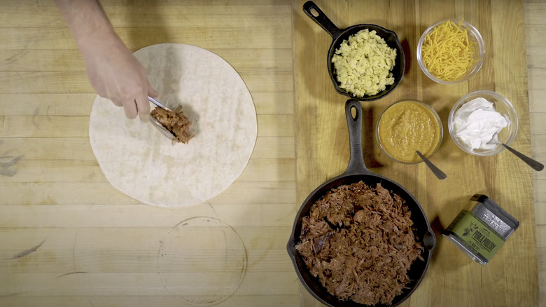 pulled pork breakfast burrito ingredients