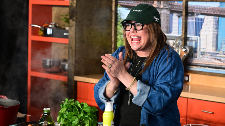 Rachael Ray hat and smiling