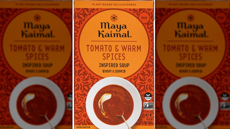 Maya Kaimal Tomato Soup carton