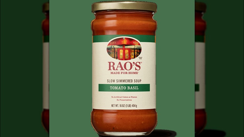 Rao's Tomato Basil soup jar