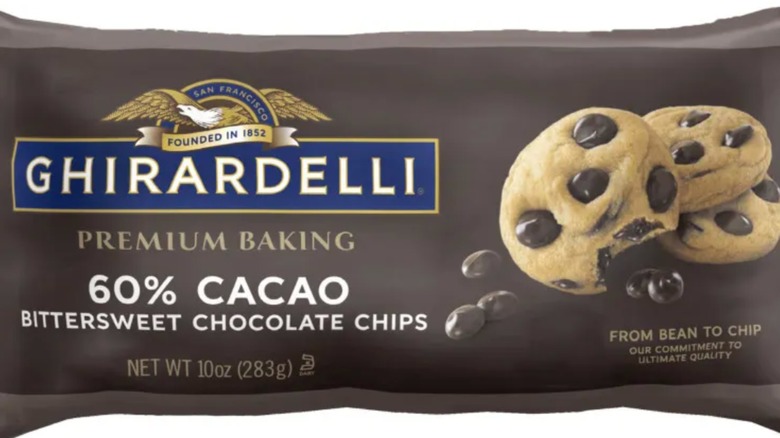 Bag of Ghirardelli 60% Cacao Bittersweet Chocolate Premium Baking Chips