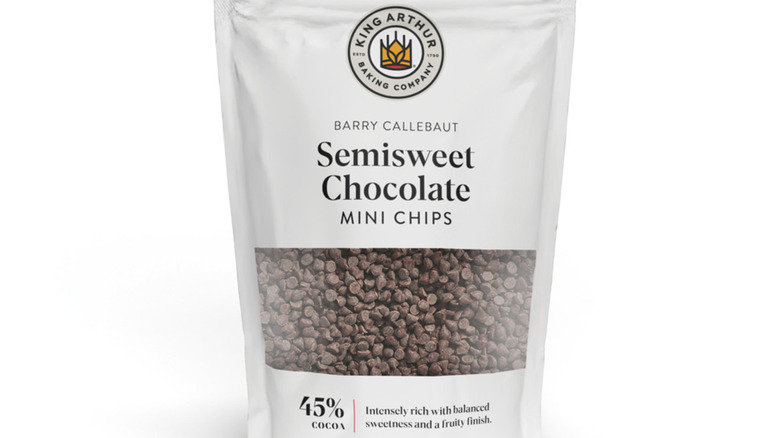 Bag of King Arthur Baking Callebaut Semisweet Mini Chocolate Chips