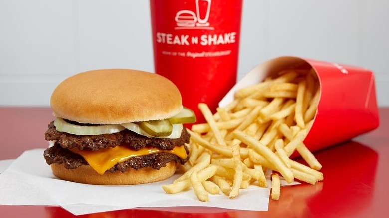 Steak 'n Shake burger and fries