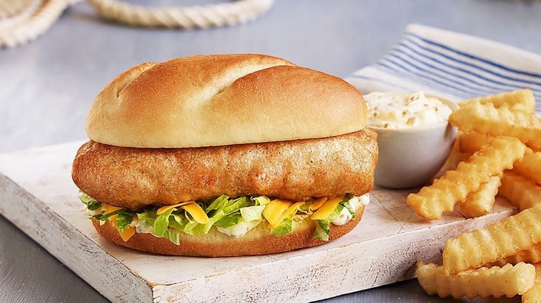 Culver's North Atlantic Cod Sandwich with fries