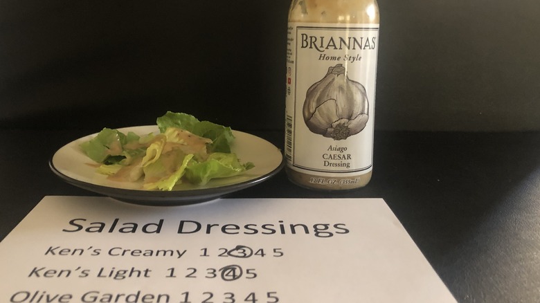 caesar salad and drink