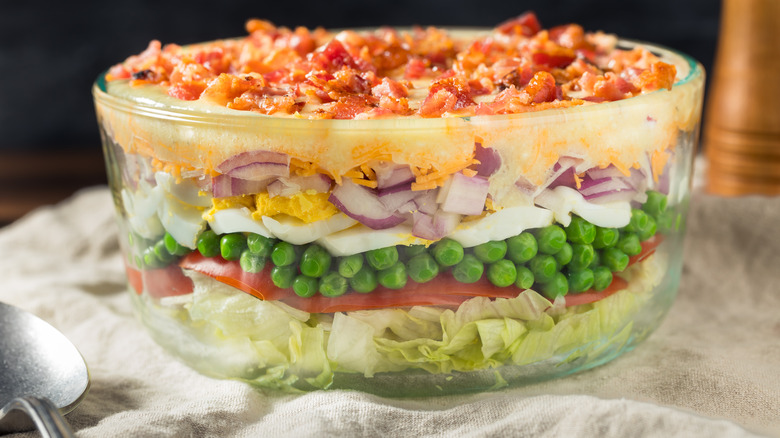 Traditional layered salad