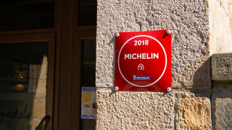 Michelin sign outside restaurant