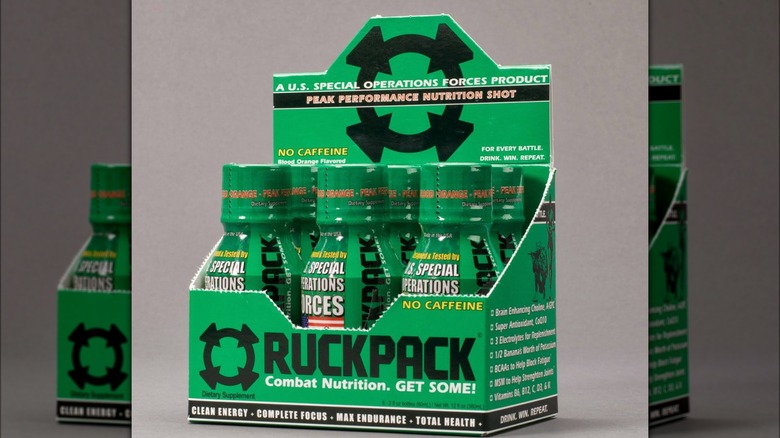 A pack of RuckPack's energy shots