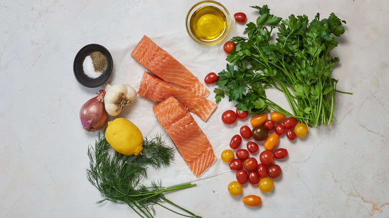 ingredients on a table