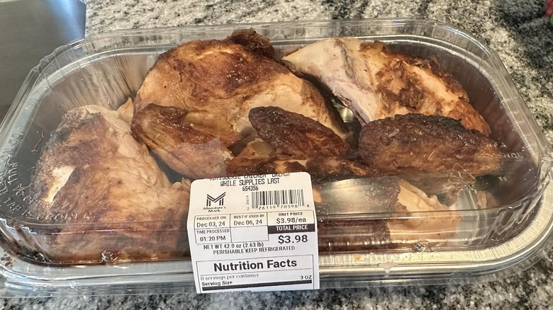 A pan of Sam's Club chicken breasts sits on a kitchen counter