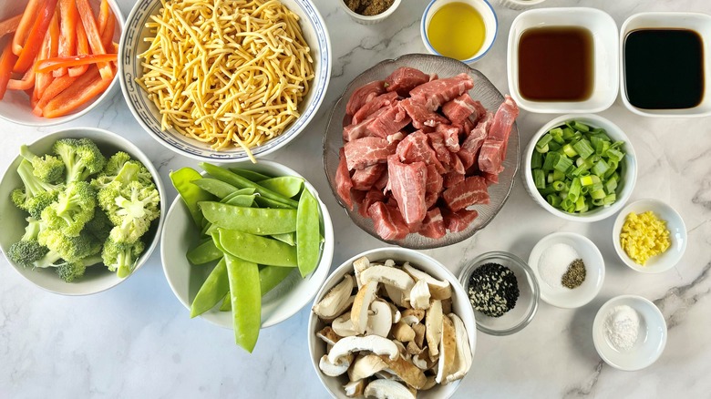 ingredients for beef stir fry