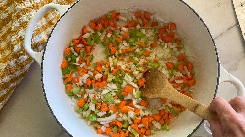 vegetables in white pot