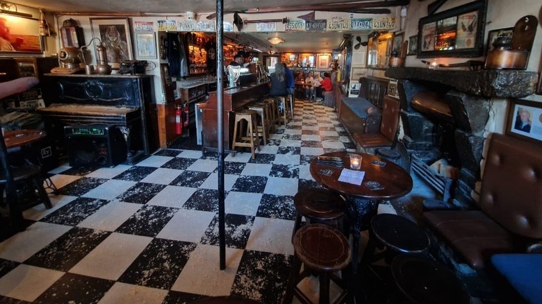 Historic Sean's Bar with checkerboard floor