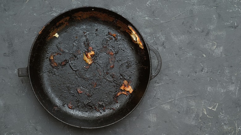 A burned pan