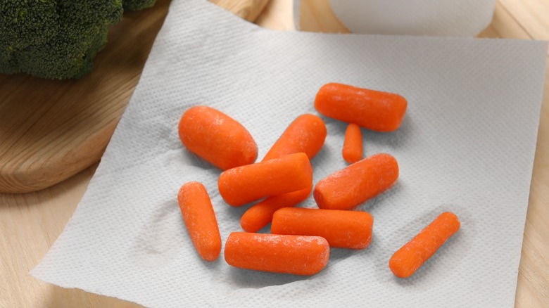 baby carrots with slight film