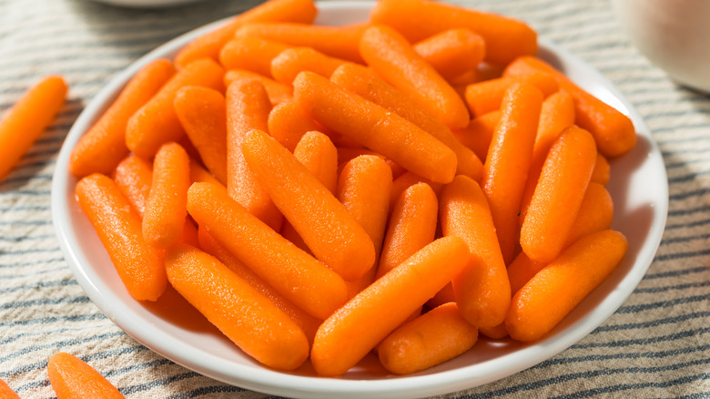 platter of baby carrots