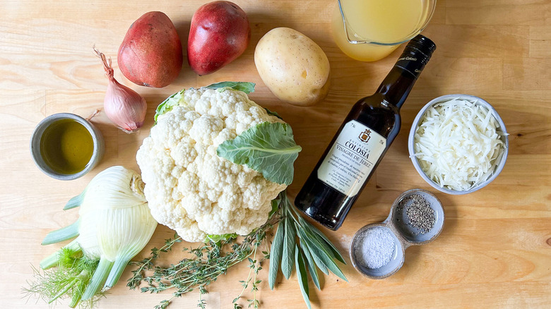 ingredients for cauliflower cheese soup