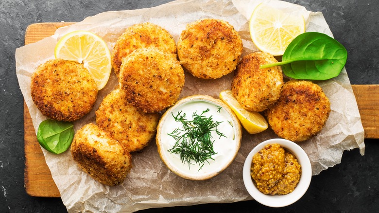 Breaded fish cakes